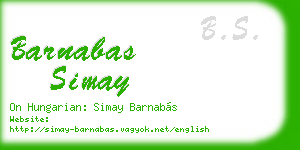 barnabas simay business card